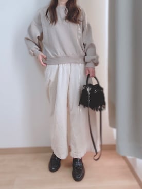 「classicalelf（クラシカルエルフ）のアイテム（スウェット）」を使った、toto*さん（レディース・156cm）の冬コーディネート