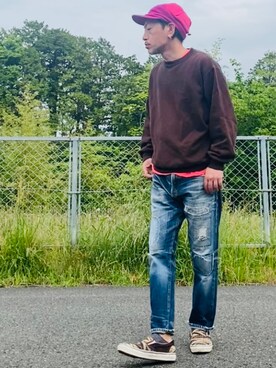 ニットキャップ ビーニーを使った 茶色 のメンズ人気ファッションコーディネート Wear