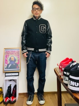 「アイテム（ジャケット/アウター）」を使った、GOODMAN®️さん（メンズ・168cm・50代）の冬コーディネート