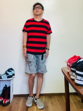 「VANS（バンズ）のアイテム」を使った、GOODMAN®️さん（メンズ・168cm）の夏コーディネート