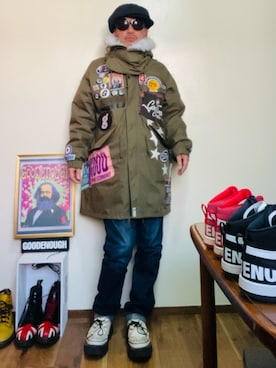 「アイテム（キャスケット）」を使った、GOODMAN®️さん（メンズ・168cm）の冬コーディネート