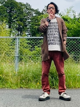 「ジョージコックス」｜「アイテム（アクセサリー）」を使った、GOODMAN®️さん（メンズ・168cm）の春コーディネート