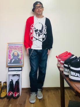 「アイテム（スリッポン）」を使った、GOODMAN®️さん（メンズ・168cm・40代）の秋コーディネート