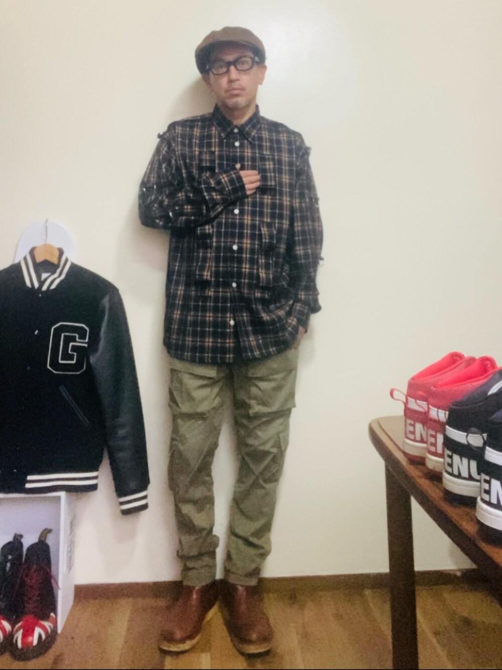 goodenough　キャスケット　美品名作 GOOD ENOUGH グッドイナフ ハンチング キャスケット 藤原ヒロシ