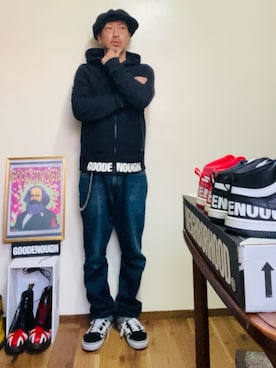 「アイテム（トップス）」を使った、GOODMAN®️さん（メンズ・168cm・50代）の冬コーディネート