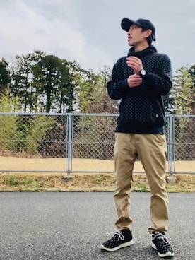 「クラークス」｜「アイテム（アナログ腕時計）」を使った、GOODMAN®️さん（メンズ・168cm）の冬コーディネート