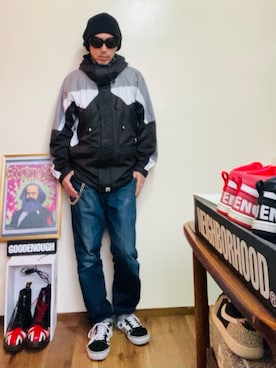 「VANS（バンズ）のアイテム」を使った、GOODMAN®️さん（メンズ・168cm）の春コーディネート