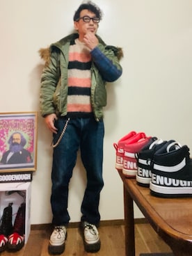 「アイテム（ニット/セーター）」を使った、GOODMAN®️さん（メンズ・168cm・40代）の秋コーディネート