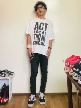 「アイテム（バングル/リストバンド）」を使った、GOODMAN®️さん（メンズ・168cm）の秋コーディネート
