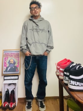 「アイテム（パンツ）」を使った、GOODMAN®️さん（メンズ・168cm・50代）の秋コーディネート