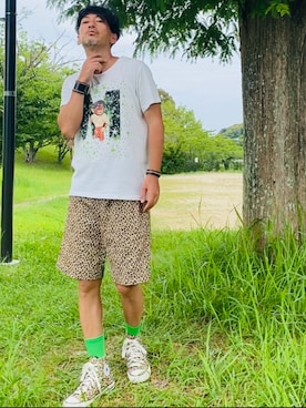 「M（エム）のアイテム」を使った、GOODMAN®️さん（メンズ・168cm）の夏コーディネート