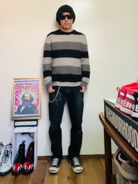 「NUMBER (N)INE（ナンバーナイン）のアイテム」を使った、GOODMAN®️さん（メンズ・168cm）の春コーディネート