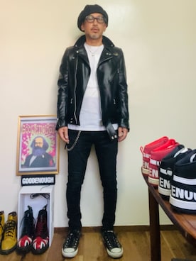 「アイテム（帽子）」を使った、GOODMAN®️さん（メンズ・168cm・50代）の秋コーディネート