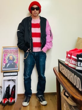 「NUMBER (N)INE（ナンバーナイン）のアイテム」を使った、GOODMAN®️さん（メンズ・168cm）の冬コーディネート