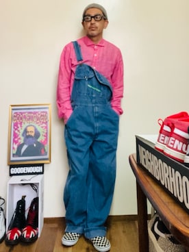 「ピンクシャツ」｜GOODMAN®️さん（メンズ・168cm）の春コーディネート