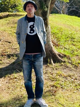 デニムパンツを使った インディゴデニム のメンズ人気ファッションコーディネート Wear