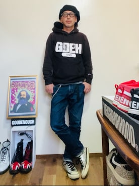 「チャンピオン」｜GOODMAN®️さん（メンズ・168cm）の春コーディネート