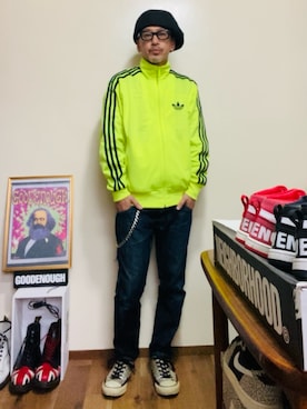 「アイテム（キャスケット）」を使った、GOODMAN®️さん（メンズ・168cm）の春コーディネート