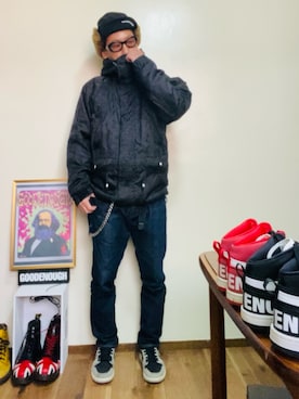 「アイテム（マウンテンパーカー）」を使った、GOODMAN®️さん（メンズ・168cm・40代）の秋コーディネート
