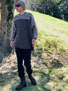 「ニットキャップ」｜「アイテム（アクセサリー）」を使った、GOODMAN®️さん（メンズ・168cm）の秋コーディネート