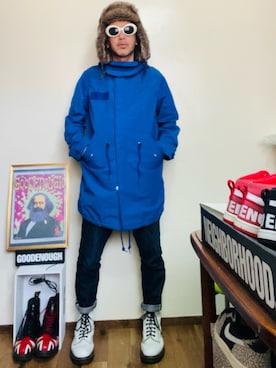 「uniform experiment（ユニフォームエクスペリメント）のアイテム」を使った、GOODMAN®️さん（メンズ・168cm）の春コーディネート