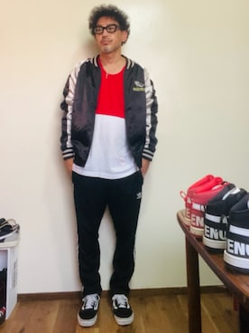 「アイテム（スカジャン）」を使った、GOODMAN®️さん（メンズ・168cm）の秋コーディネート