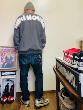 「MIKI HOUSE（ミキハウス）のアイテム」を使った、GOODMAN®️さん（メンズ・168cm）の春コーディネート