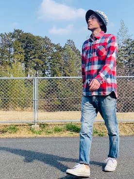 「CONVERSE ALL STAR（コンバースオールスター）のアイテム」を使った、GOODMAN®️さん（メンズ・168cm）の春コーディネート