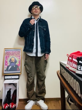 「RACAL（ラカル）のアイテム」を使った、GOODMAN®️さん（メンズ・168cm）の春コーディネート