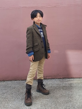 「POLO RALPH LAUREN（ポロ ラルフ ローレン）のアイテム（その他アウター）」を使った、gyumnapapaさん（キッズ・130cm）の冬コーディネート