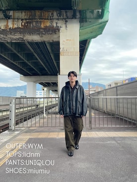 「UNIQLO（ユニクロ）のアイテム（チノパンツ）」を使った、kan.789_さん（メンズ・173cm）の秋コーディネート