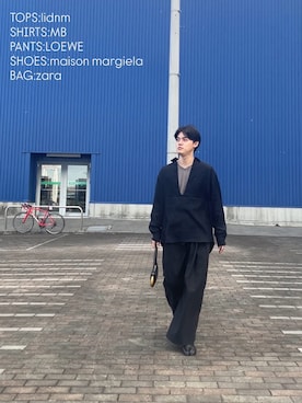 「アイテム（チノパンツ）」を使った、kan.789_さん（メンズ・173cm）の秋コーディネート