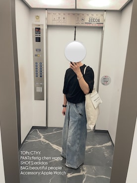 「アイテム（トートバッグ）」を使った、kan.789_さん（メンズ・173cm）の夏コーディネート