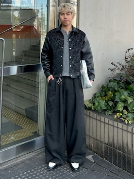 「SINSS（シンス）のアイテム」を使った、蘭丸さん（メンズ・175cm）の冬コーディネート