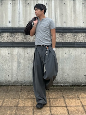 「SINSS（シンス）のアイテム」を使った、蘭丸さん（メンズ・175cm）の春コーディネート