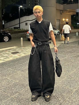 「アイテム（リング）」を使った、蘭丸さん（メンズ・175cm）の夏コーディネート