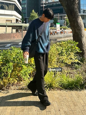 「soerte（ソエルテ）のアイテム」を使った、蘭丸さん（骨格ストレート・メンズ・175cm）の秋コーディネート