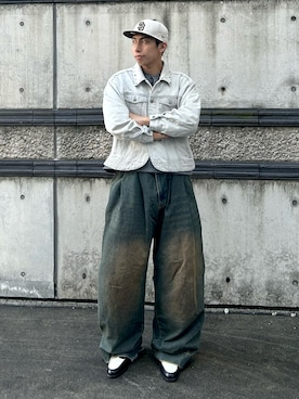 「アイテム（ネックレス）」を使った、蘭丸さん（メンズ・175cm）の秋コーディネート