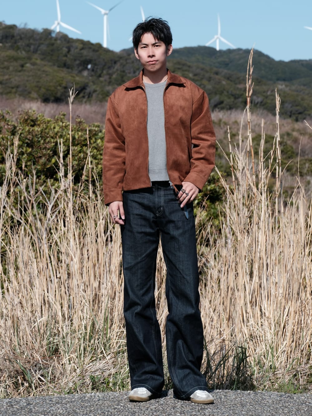 【新品タグ付】LURAKU シンセティックスエードジップジャケット L LURAKU（ルラク）の「【LURAKU】Synthetic Suede Zip Jacket / LURAKU