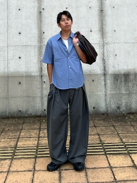 「SINSS（シンス）のアイテム」を使った、蘭丸さん（メンズ・175cm）の春コーディネート