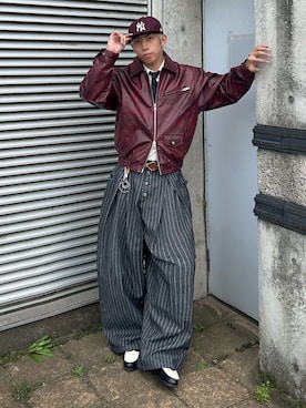 「アイテム（ジャケット/アウター）」を使った、蘭丸さん（メンズ・175cm）の秋コーディネート