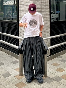「アイテム（ブレスレット）」を使った、蘭丸さん（メンズ・175cm）の夏コーディネート