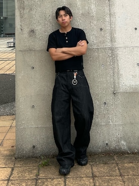 「SBG（エスビー）のアイテム」を使った、蘭丸さん（メンズ・175cm）の夏コーディネート