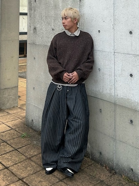 「アイテム（キーケース/キーアクセサリー）」を使った、蘭丸さん（メンズ・175cm）の秋コーディネート