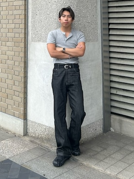 「Onitsuka Tiger（オニツカタイガー）のアイテム」を使った、蘭丸さん（メンズ・175cm）の夏コーディネート
