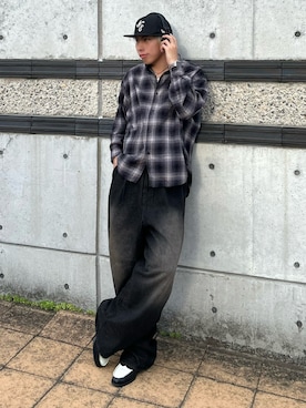 「アイテム（イヤーカフ）」を使った、蘭丸さん（メンズ・175cm）の秋コーディネート
