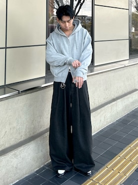 「SBG（エスビー）のアイテム」を使った、蘭丸さん（メンズ・175cm）の冬コーディネート
