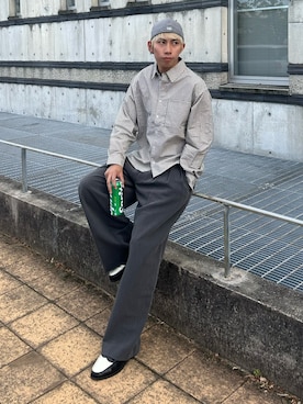 「アイテム（キーケース/キーアクセサリー）」を使った、蘭丸さん（メンズ・175cm・20代）の秋コーディネート