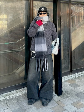 「アイテム（バッグ）」を使った、蘭丸さん（メンズ・175cm）の冬コーディネート