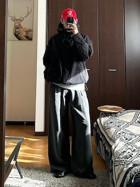 「アイテム（インテリア）」を使った、蘭丸さん（メンズ・175cm）の秋コーディネート